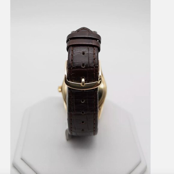 Rolex 14k Yellow Gold Mesn 34mm Date Dress Watch - Picture 4 of 6